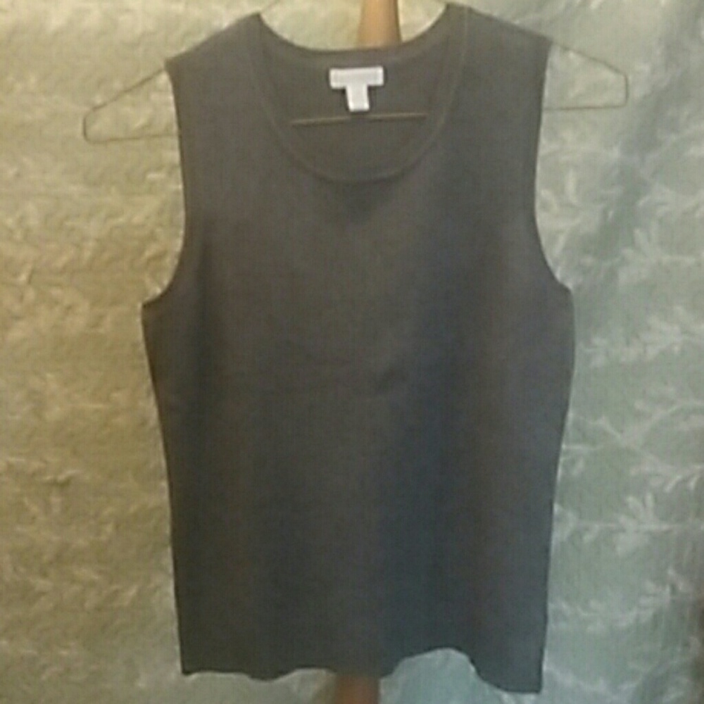 Charter Club sleeveless top size M  gray